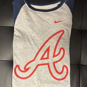 Nike XL Gray and Blue Braves